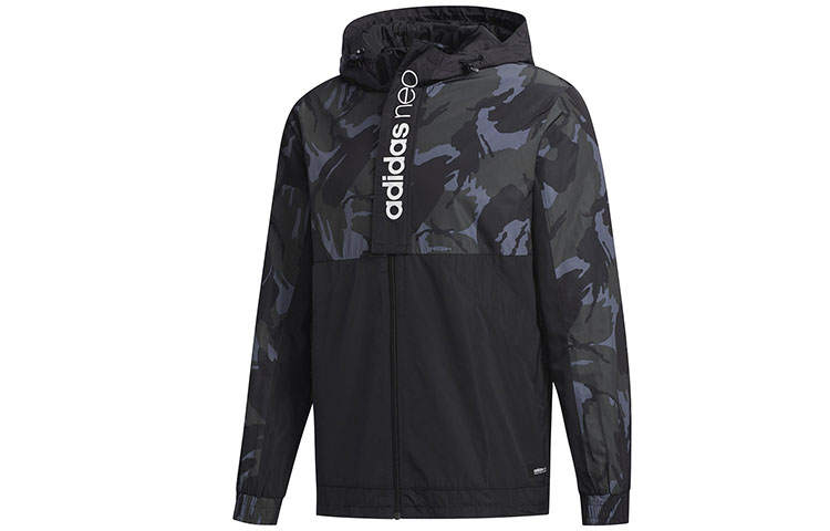 Adidas Neo Jackets Men's Black Hooded Moderate Other