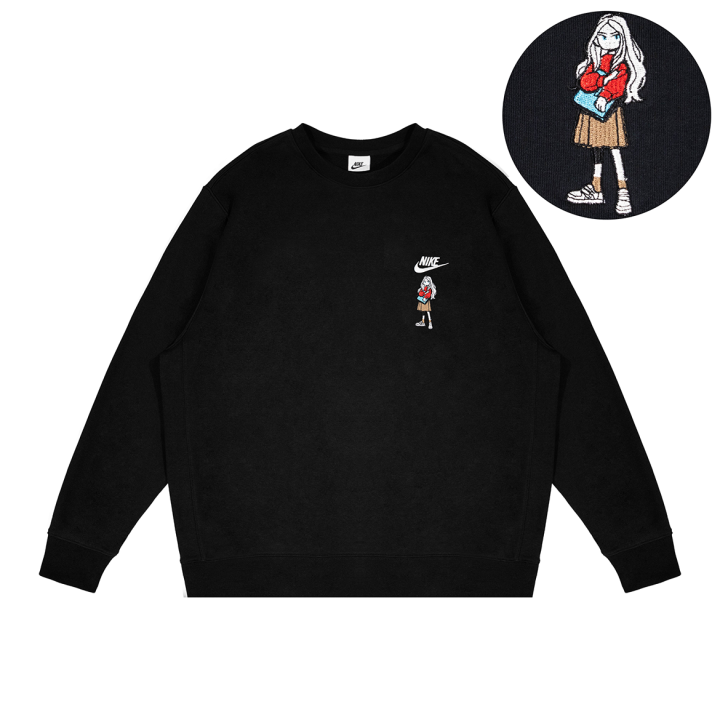 Nike Nike Sweatshirts Unisex Black Crew Neck Moderate Regular