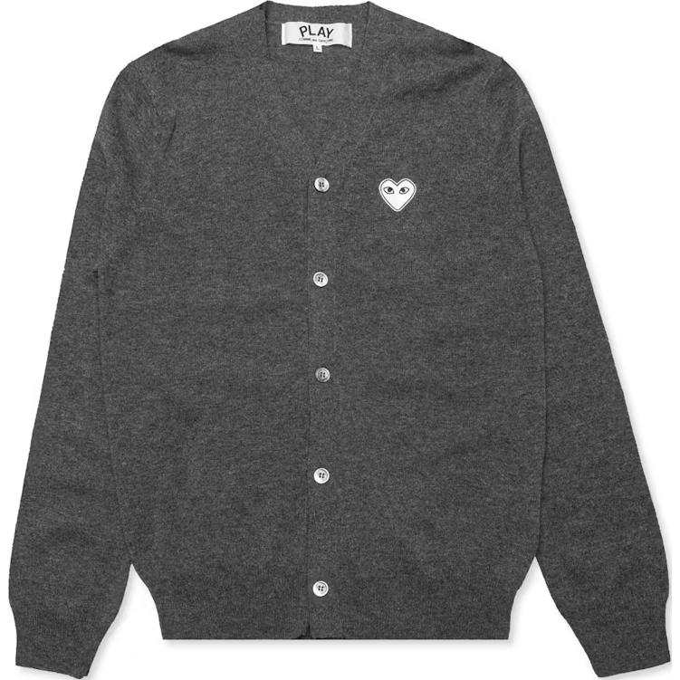 CDG Play CDG Play Sweaters Unisex Gray V Neck Moderate