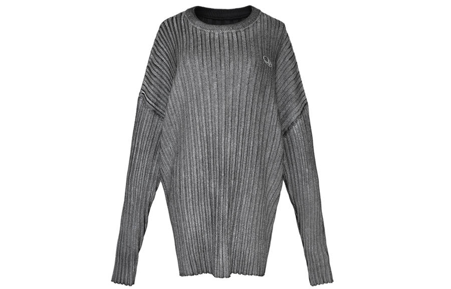 IMXS Knitwear Unisex Black Crew Neck Moderate A Line