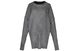 IMXS Knitwear Unisex Black Crew Neck Moderate A Line