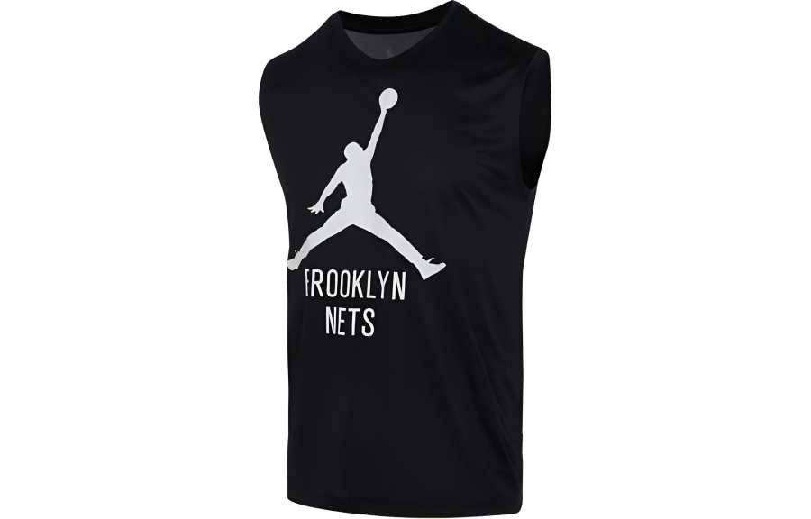 Jordan Jordan Tank Tops Men's Black Crew Neck Moderate Straight Fit