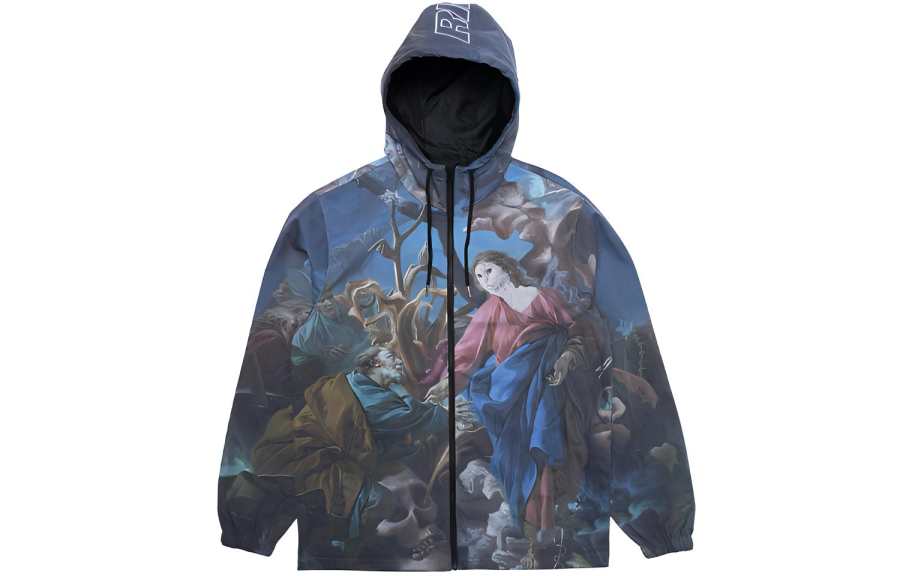RIPNDIP RIPNDIP Print Hooded Instructor Fleece Lined Jacket Unisex Multicolor