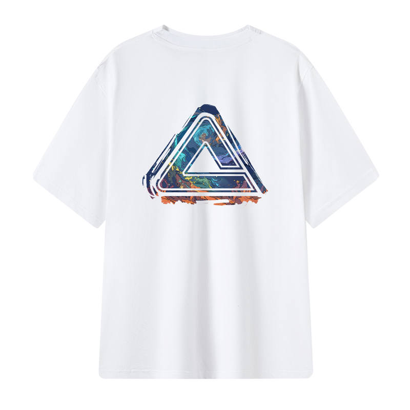 PEAK T Shirts Unisex White Crew Neck Moderate Straight Fit