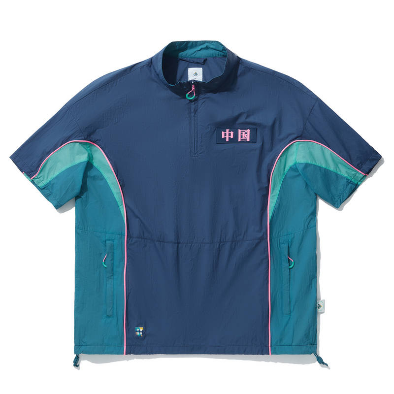 Li-Ning Li Ning T Shirt Unisex Dark Simple Blue Copper Green