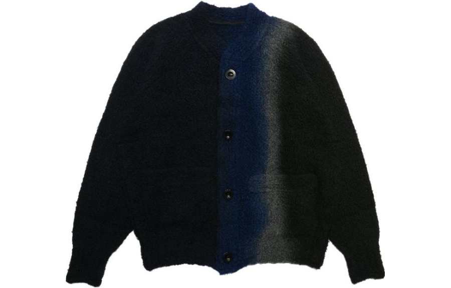 Sacai Sacai Tie-dye Pattern Knitted Cardigan