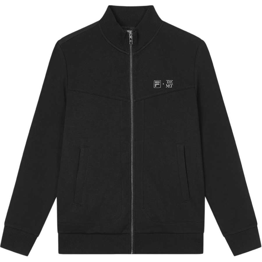 FILA Knitwear Men's Black Stand Collar Moderate Other