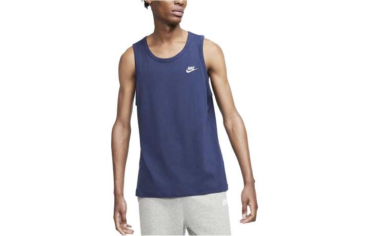 Nike Nike Tank Tops Men's Blue Crew Neck Moderate Straight Fit