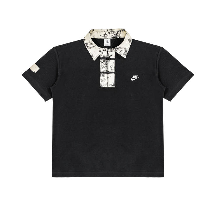 Nike Nike Polo Shirts Unisex Black Polo Collar Moderate Straight Fit
