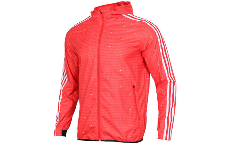 Adidas Adidas Jackets Men's Red Hooded Moderate Other