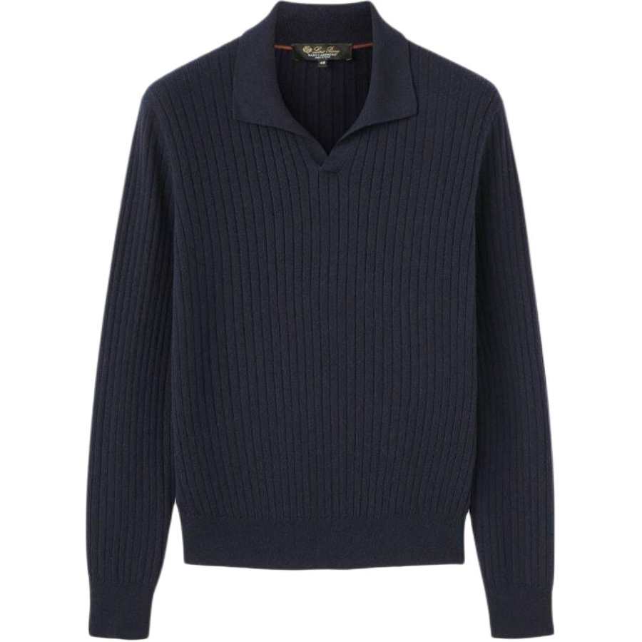 Loro Piana FW24 Cashmere Sweater Men's Marine Blue
