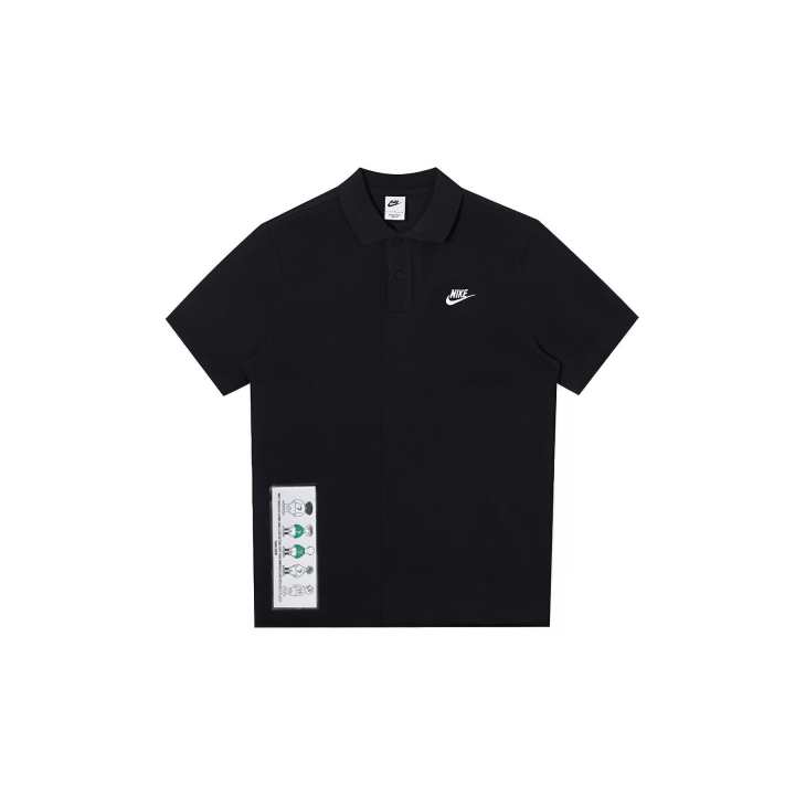 Nike Nike Polo Shirts Men's Black Polo Collar Moderate Straight Fit