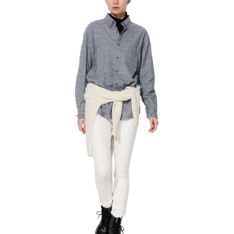 UNIQLO Shirts Unisex Gray Lapel Moderate Other