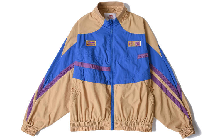 Li-Ning Li Ning Jackets Men's Blue Deer Brown Stand Collar Moderate Other
