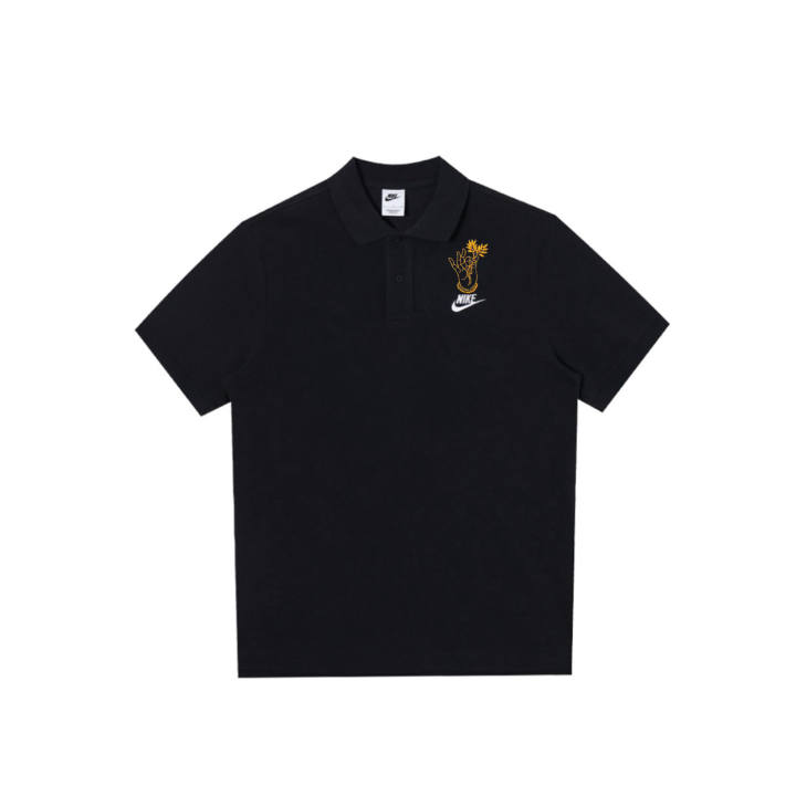 Nike Nike Polo Shirts Unisex Black Polo Collar Moderate Straight Fit