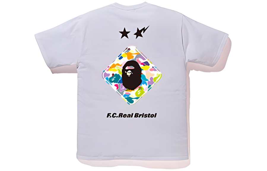 A BATHING APE Bape X F.C.R.B. Back Emblem Tee