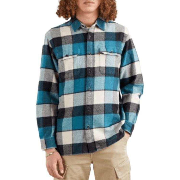 Levis Levis Shirts Men's Blue Plaid Pointed Collar Moderate Other