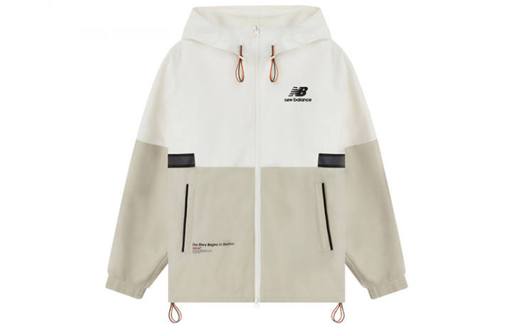 New Balance New Balance Jackets Unisex Gray White Patchwork Hooded Moderate Other