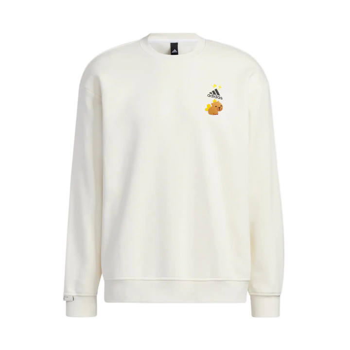 Adidas Adidas Sweatshirts Unisex White Crew Neck Moderate Regular
