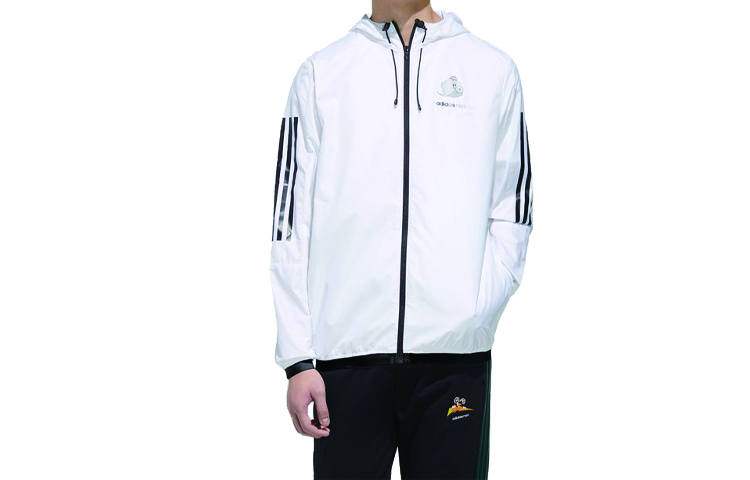 Adidas Neo Jackets Men's White Hooded Moderate Other