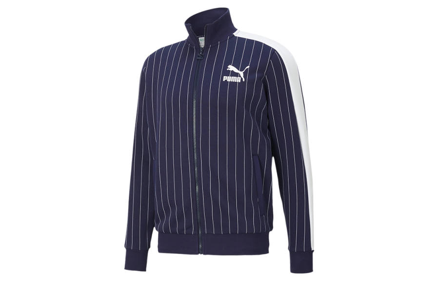 PUMA PUMA Jackets Men's Tweed Blue Stand Collar Thickened Other