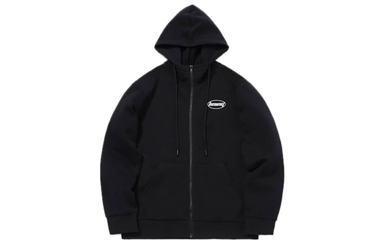 Li-Ning Li Ning Letter Logo Fleece Lined Hooded Casual Knitted Fabric Sports Sweatshirt Jacket Men's New Standard Black