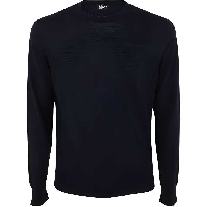 Ermenegildo Zegna Sweaters Men's Blue Crew Neck Moderate Other