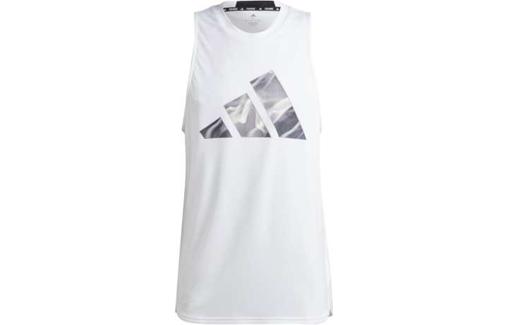 Adidas Adidas Tank Tops Men's White Crew Neck Moderate Straight Fit