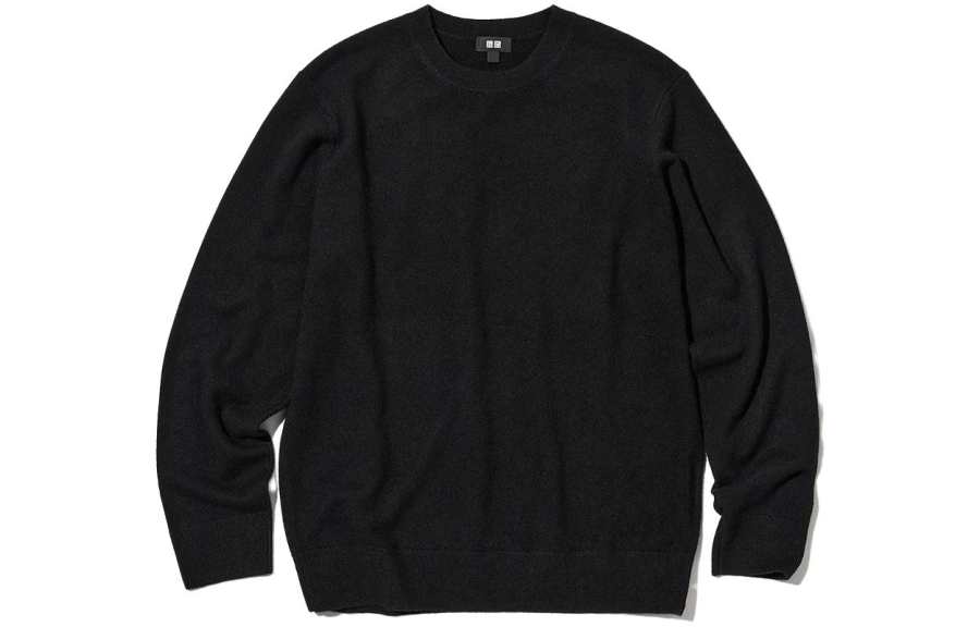 UNIQLO Sweaters Unisex Black Crew Neck Moderate Other
