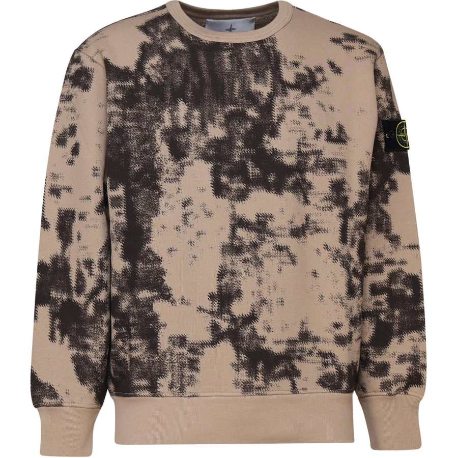 STONE ISLAND Logo Patch Crewneck Sweatshirt