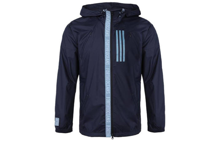 Adidas Adidas Jackets Men's Dark Blue Hooded Moderate Instructor