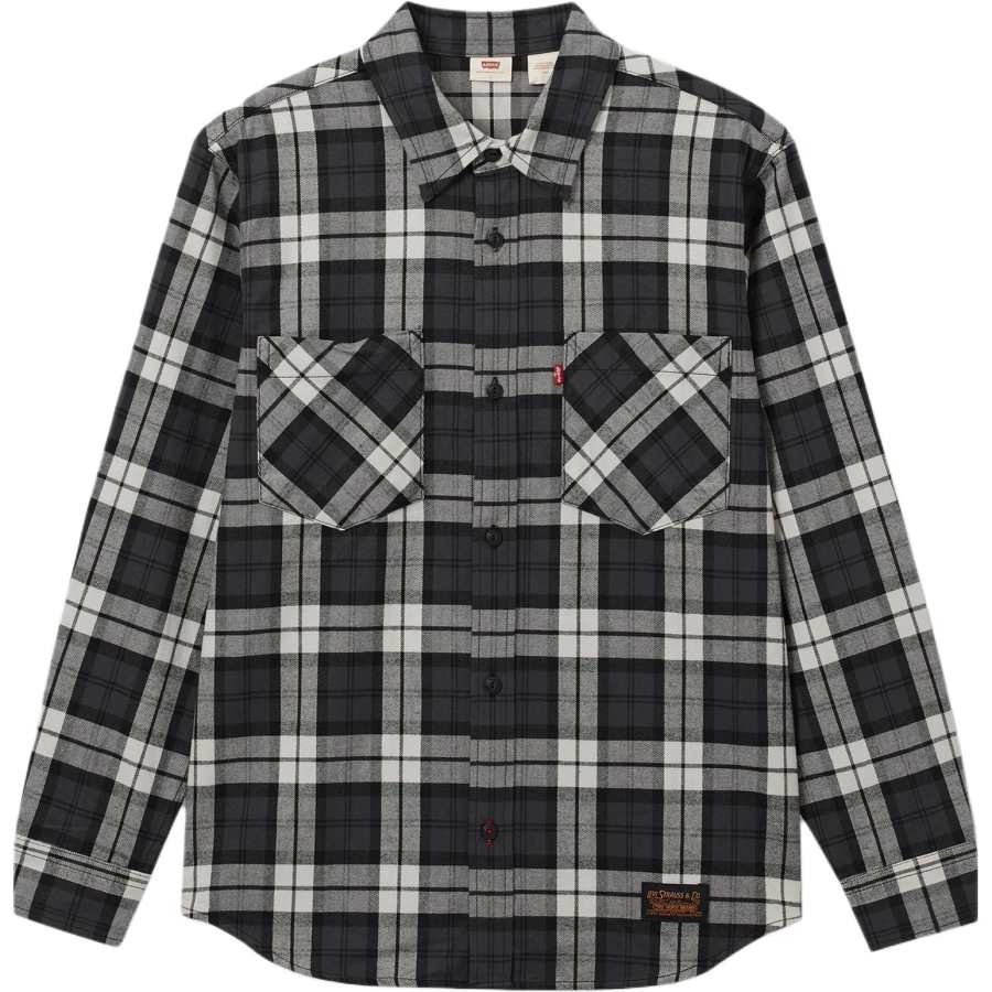 Levis Levis Shirts Men's Black Plaid Lapel Moderate Other