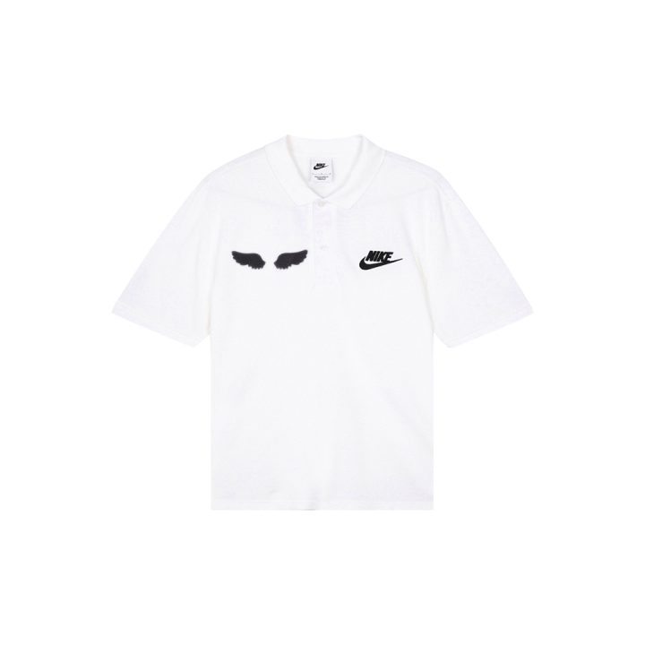Nike Nike Polo Shirts Men's White Polo Collar Moderate Straight Fit