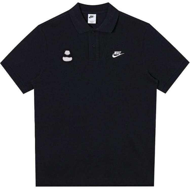 Nike Nike Polo Shirts Men's Black Polo Collar Moderate Straight Fit