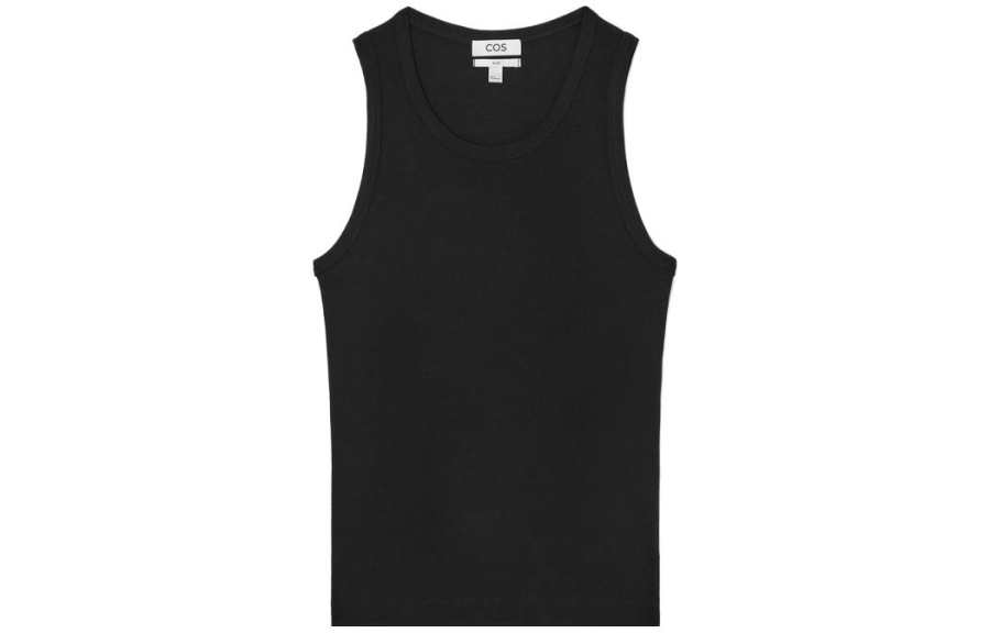COS Tank Tops Men's Black Crew Neck Moderate Other
