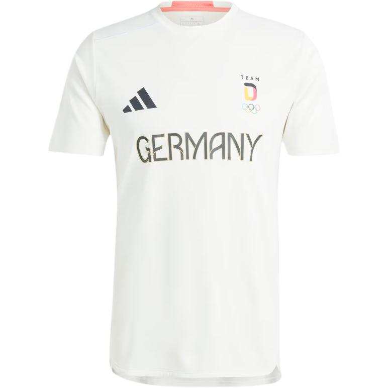 Adidas Adidas T Shirts Men's Ecru Crew Neck Moderate