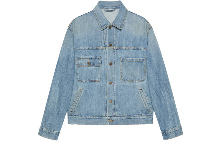 GUCCI GUCCI Jackets Men's Blue Moderate Workwear