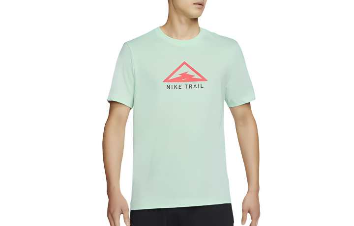 Nike Nike T Shirts Men's Mint Green Crew Neck Moderate Straight Fit