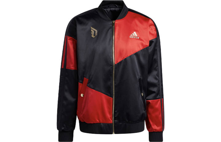 Adidas Adidas CNY Collection Jackets Men's Black Red Multicolor Baseball Collar Moderate Other