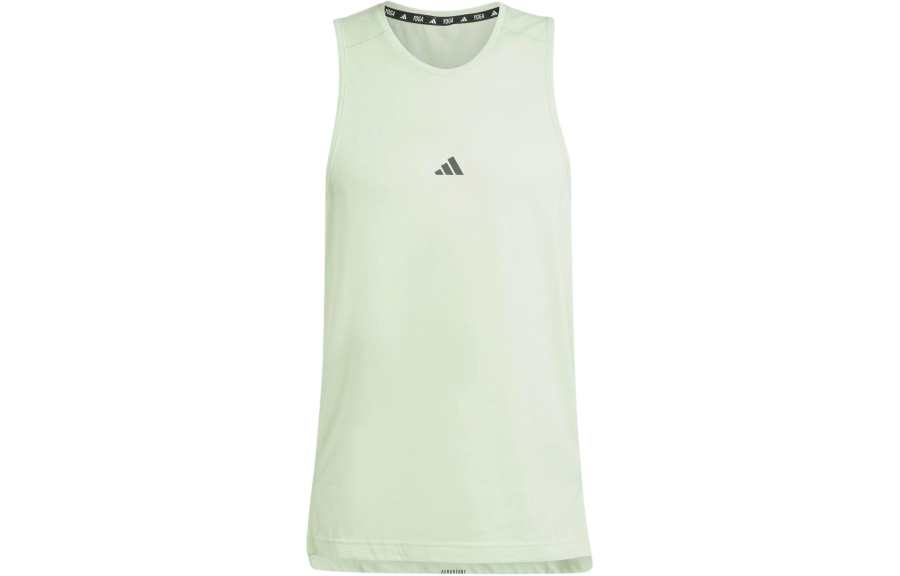Adidas Adidas Tank Tops Men's Green Crew Neck Moderate Straight Fit