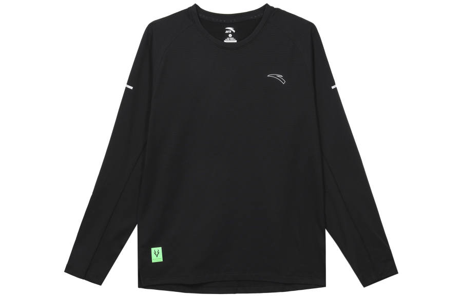 ANTA Running Collection Knitwear Men's Black Crew Neck Moderate Other