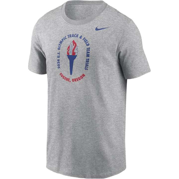 Nike Nike T Shirts Men's Gray Crew Neck Moderate Straight Fit