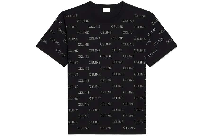 CELINE CELINE T Shirts Men's Black Crew Neck Moderate