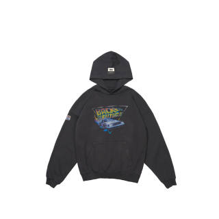 XVESSEL Sweatshirts Unisex Black Hooded Moderate