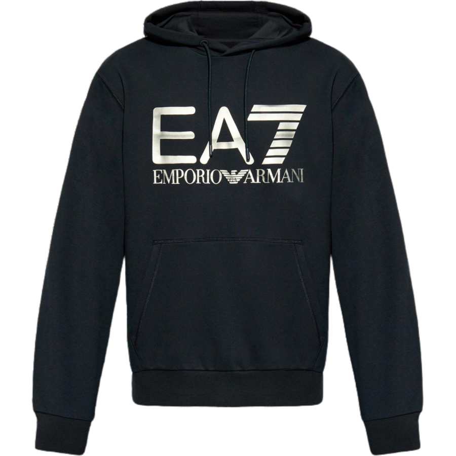 Emporio Armani logo-print cotton hoodie