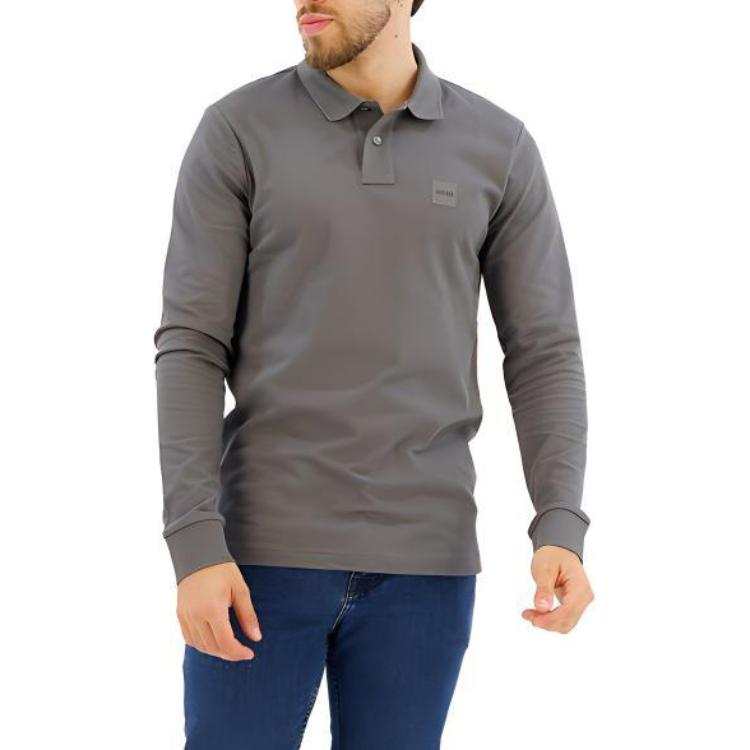 HUGO BOSS Logo Patch Slim-Fit Polo Shirt