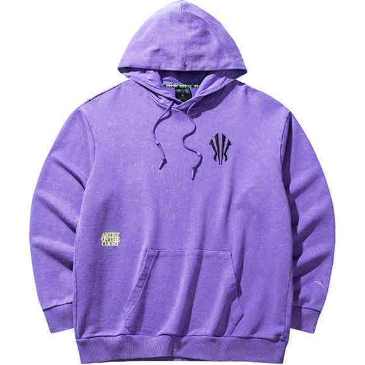 Anta Basketball Collection Sweatshirt Unisex Fluorescent Grape Purple