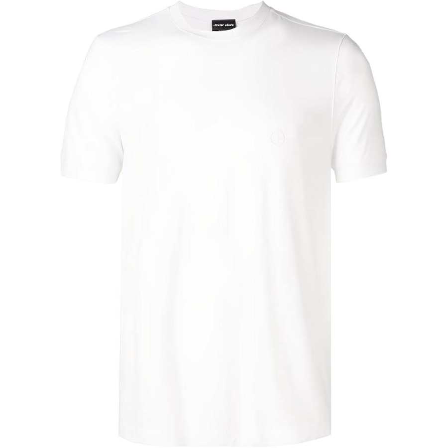 GIORGIO ARMANI Logo Embroidered Crewneck T Shirt