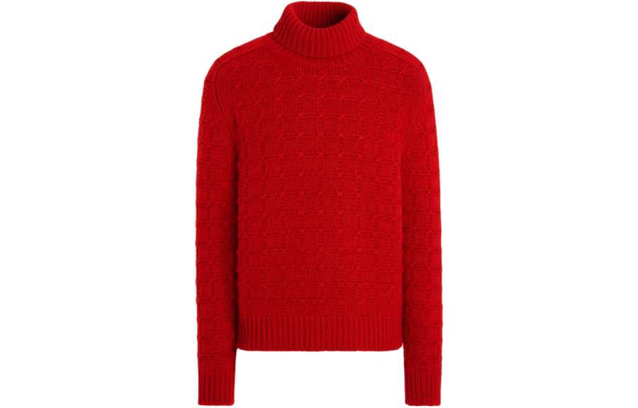 Ermenegildo Zegna Cashmere Sweater Men's Red Mix