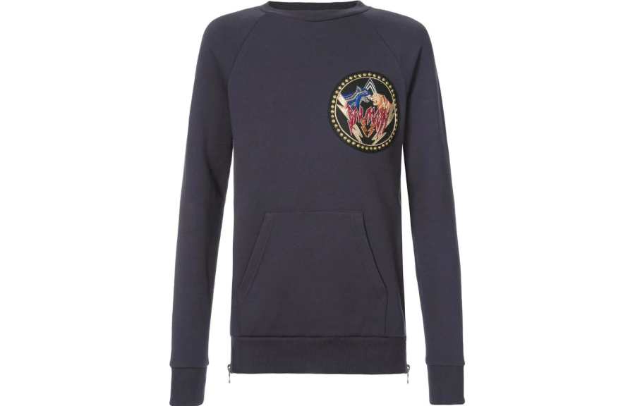 BALMAIN logo patch sweatshirt
